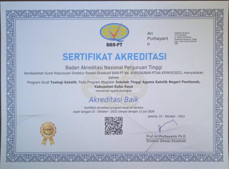 Sertifikat Akreditasi Institusi